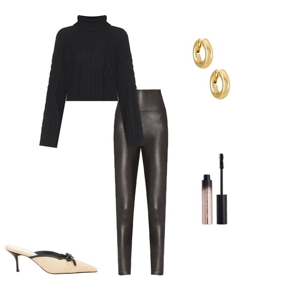 SPANX Faux Leather Leggings in Black, Medium - Picture 12 of 13